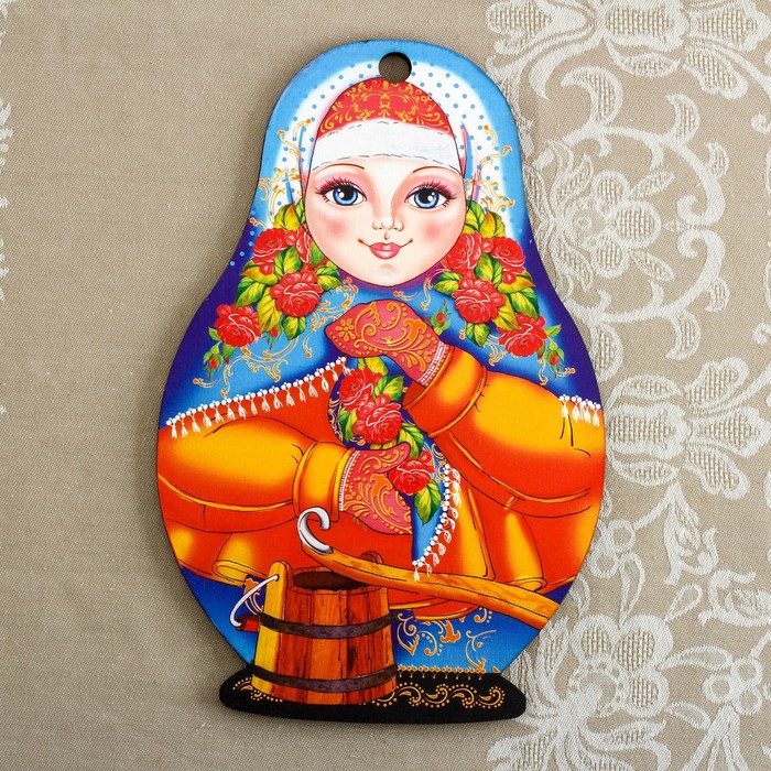 Доска разделочная «Матрёшка», 19×29 см