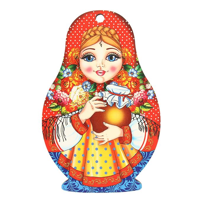 Доска разделочная «Матрёшка», 19×29 см
