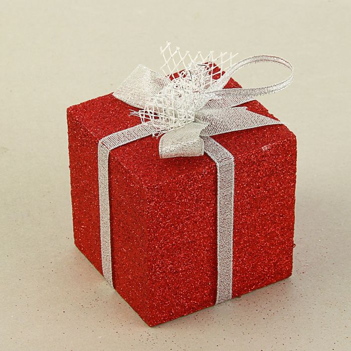 Муляж "Подарок", красный блеск, 8 см