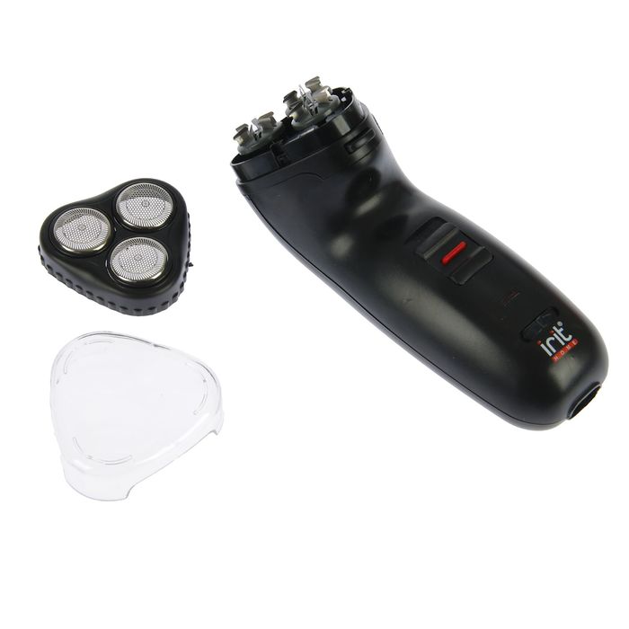 Электробритва Irit IR-3020, 3 Вт, АКБ, роторная, 3 бритвенные головки, чёрная