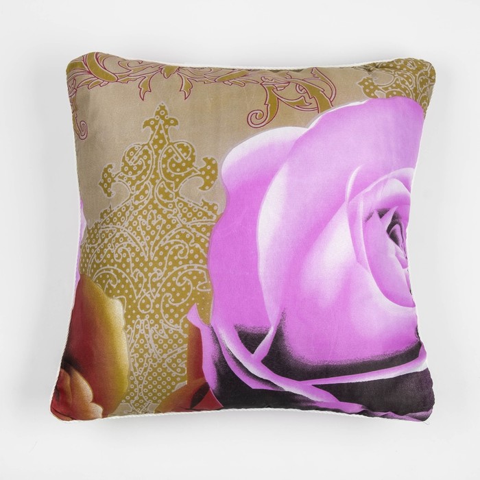 Подушка Адамас синтетическая, размер 50х50 см, холлофайбер, чехол МИКС