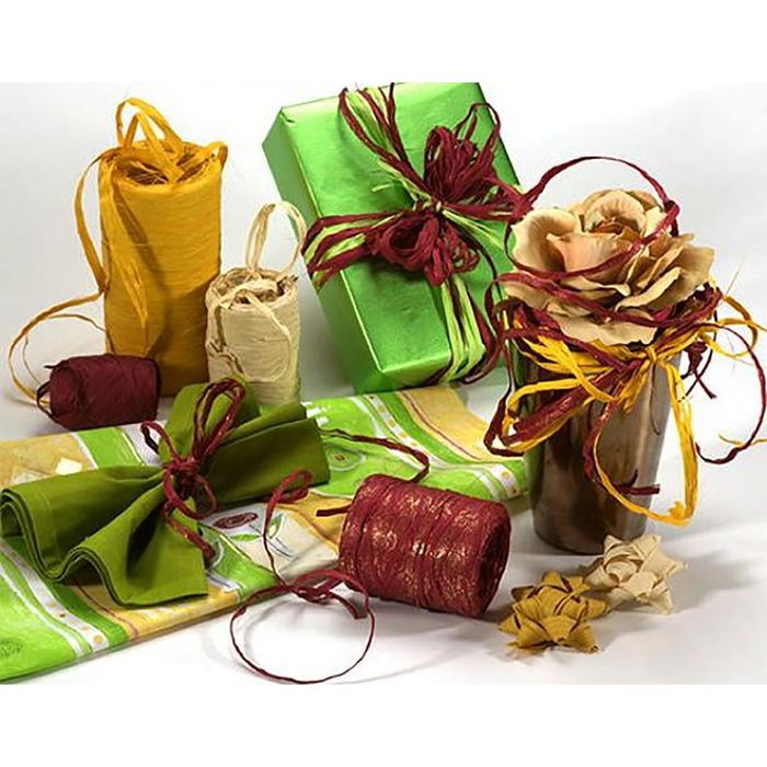 Рафия однотонная, сиреневая, 200 м