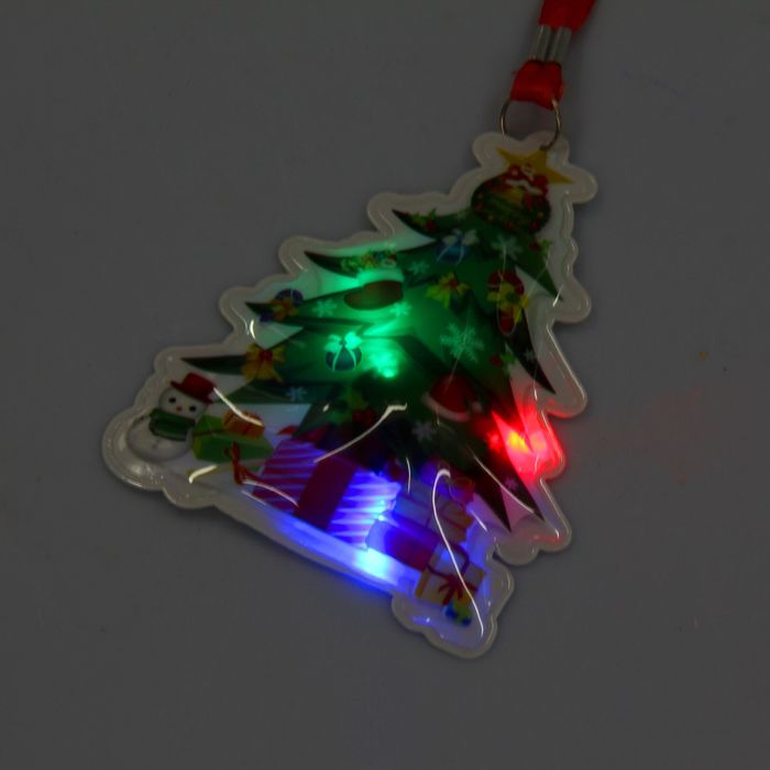Карнавальный аксессуар подвеска световая "Елочка" с подарками