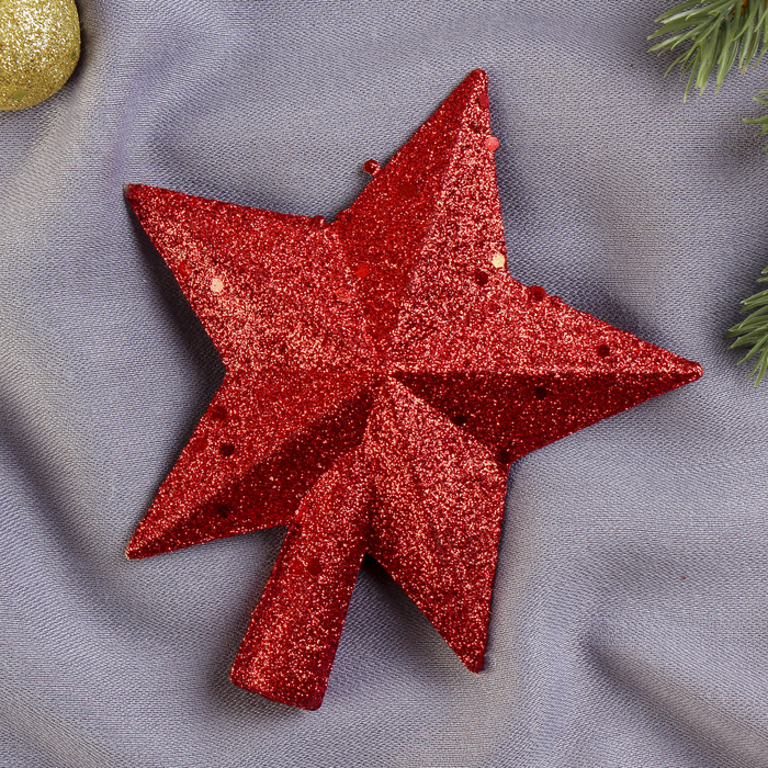 Звезда на ёлку "Красный блеск"