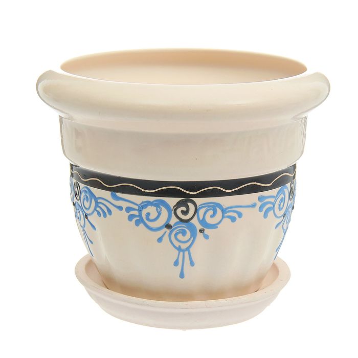 Кашпо "Ани" узор, микс 1,5 л