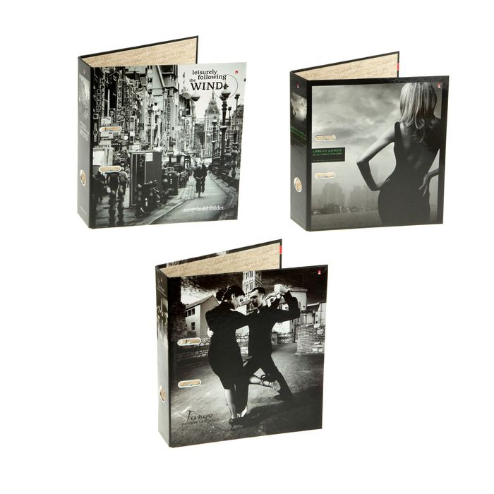 Папка регистратор А4, 70мм с арочным механизмом "3 Сюжета-1", микс