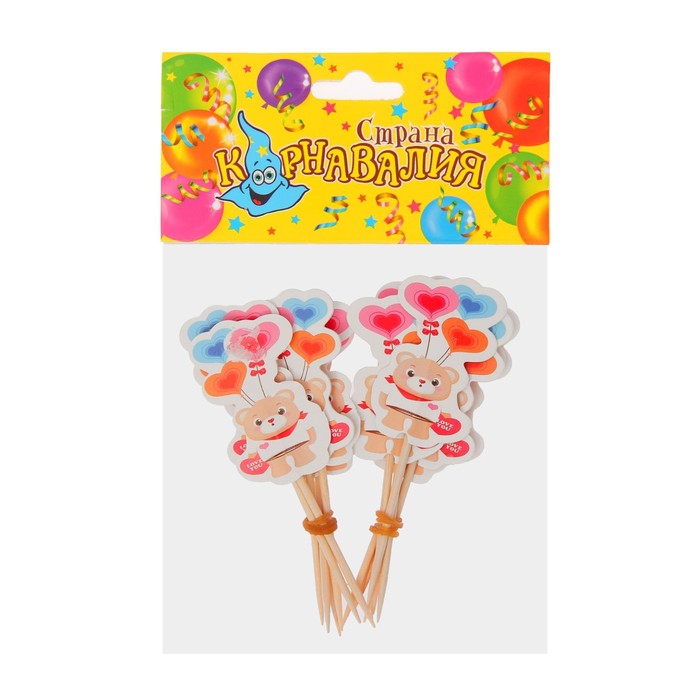 Пика для канапе "Мишка" (набор 12 штук)