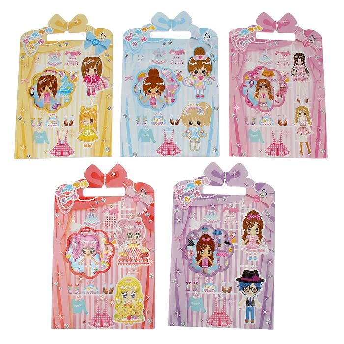 Наклейка в форме пакетика "Девочки" МИКС