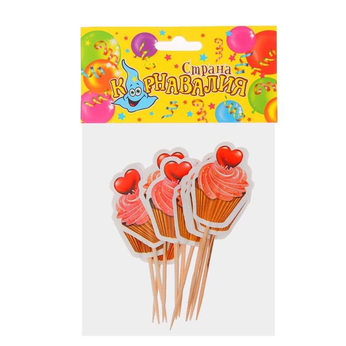 Шпажки для канапе "Пирожное", набор 12 шт.