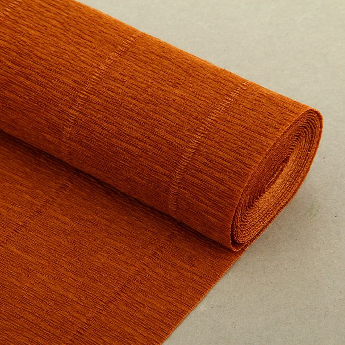 Бумага гофрированная, 567 "Светло-коричневая", 0,5 х 2,5 м