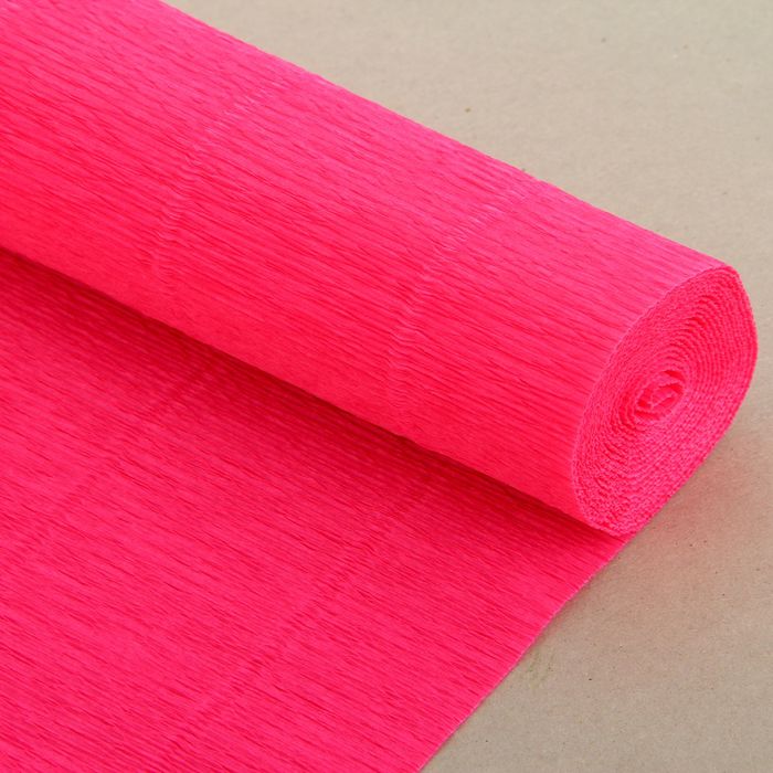 Бумага гофрированная, 551 "Ярко-розовая", 0,5 х 2,5 м