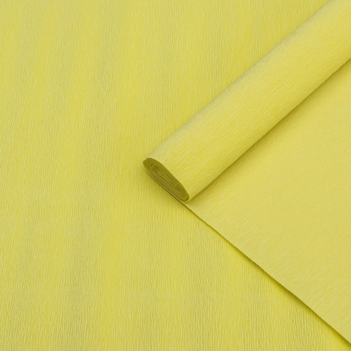 Бумага для декора и флористики, Cartotecnica Rossi, гофрированная, желтая, однотонная, двусторонняя, рулон 1шт., 0,5 х 2,5 м