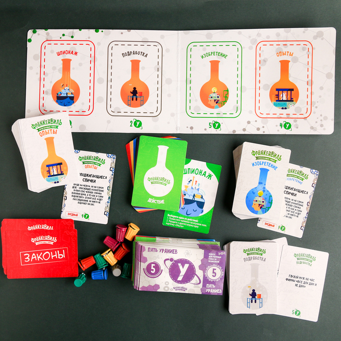 Настольная игра экономическая "Франкельвиль. Город безумных ученых"