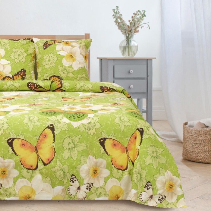 Постельное бельё "Этель" евро Весна (вид 2) 200х217 см, 220х240 см, 70х70 см - 2 шт., поплин 125 г/м²