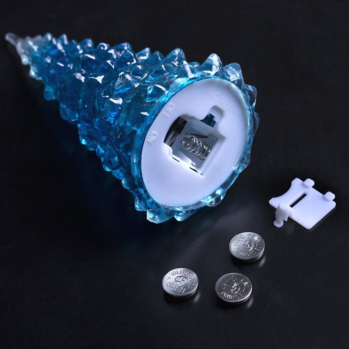 Игрушка световая "Елочка загадка" (батарейки в комплекте) 13 см, 1 LED, RGB, СИНЯЯ