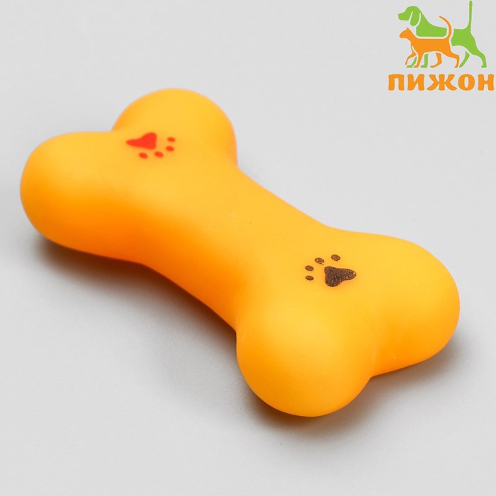 Игрушка пищащая малая Косточка с лапками для собак, 8,5 см игрушка пищащая гантель с лапками для собак 13 см зелёная