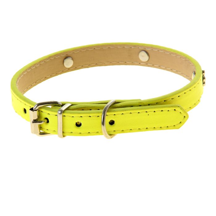 Ошейник "Неон" с лапками, 40 х 1,5 см, желтый