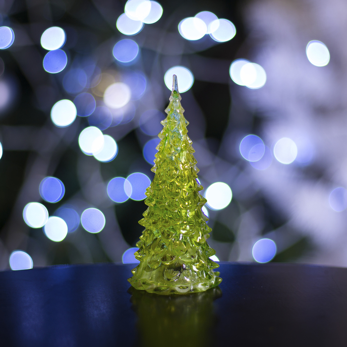 Игрушка световая "Ёлочка загадка" (батарейки в комплекте) 13 см, 1 LED, RGB, ЗЕЛЁНАЯ