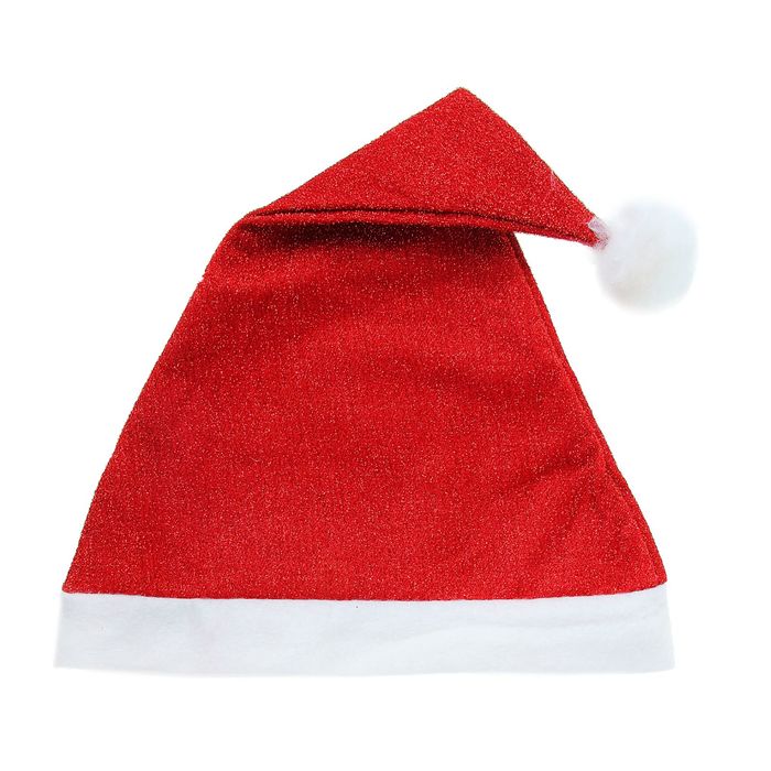 Новогодний колпак красный с люрексом