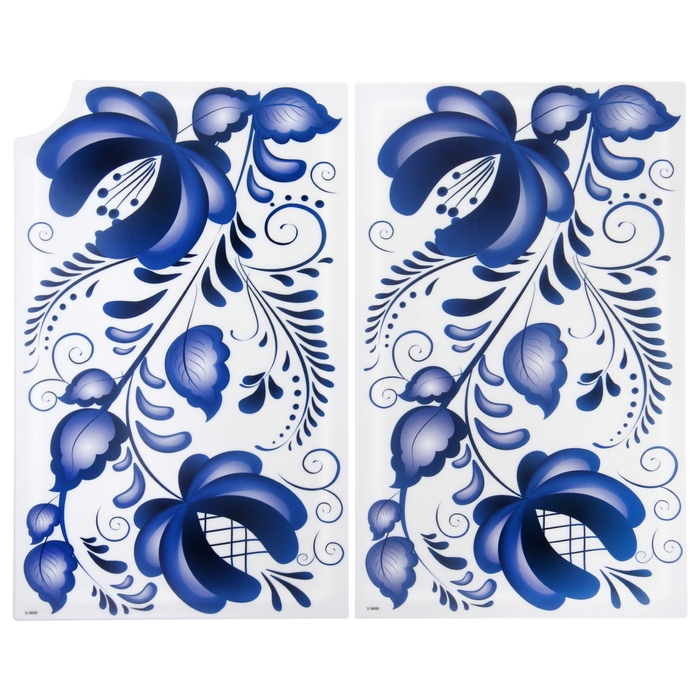 Доска разделочная 28х18 см складная "Деко. Гжель", в разобраном виде 35х28 см