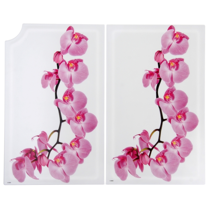 Доска разделочная 28х18 см складная "Деко. Орхидея", в разобраном виде 35х28 см