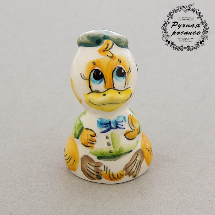 Сувенир «Утёнок - мальчик», гжель, цветной