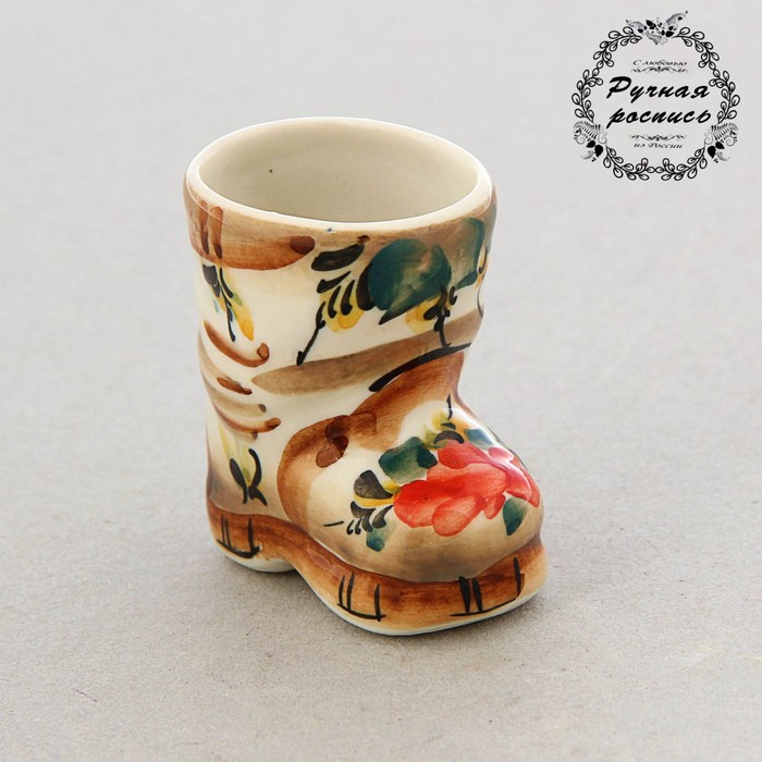 Сувенир «Сапожок», гжель, кобальт