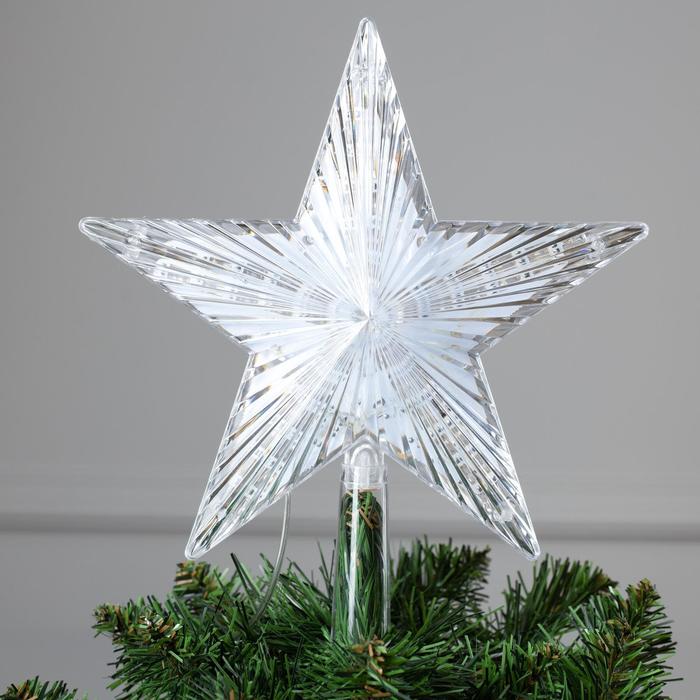Фигура "Звезда белая ёлочная" 22Х22 см, пластик, 30 LED, 240V МУЛЬТИ, шнур 2 метра