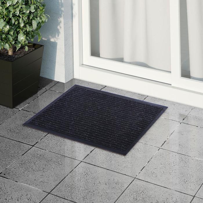 Коврик, влаговпитывающий, ребристый "Стандарт", цвет черный
