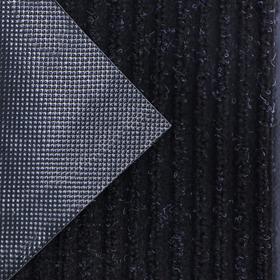Коврик придверный влаговпитывающий, ребристый, «Стандарт», 40×60 см, цвет чёрный от Сима-ленд