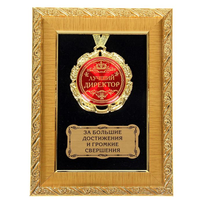 Медаль в рамке "Лучший директор"