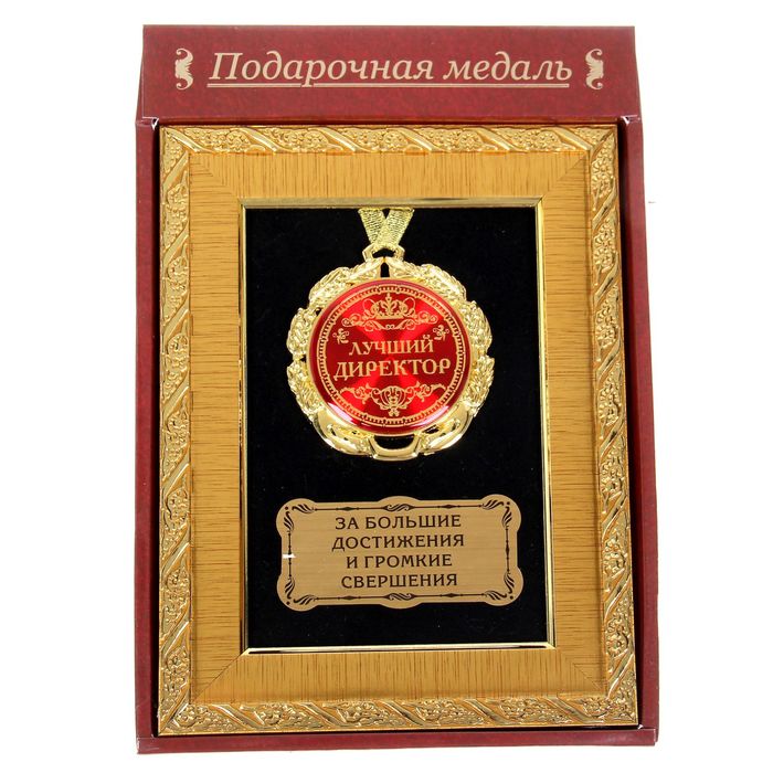 Медаль в рамке "Лучший директор"
