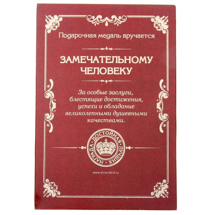 Медаль в рамке "Лучший директор"