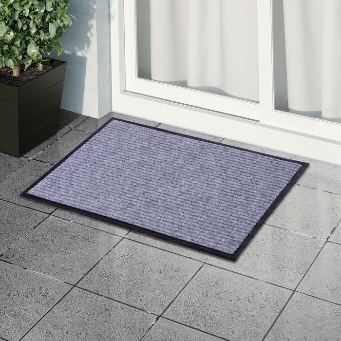 Коврик влаговпитывающий, ребристый "Стандарт", цвет серый