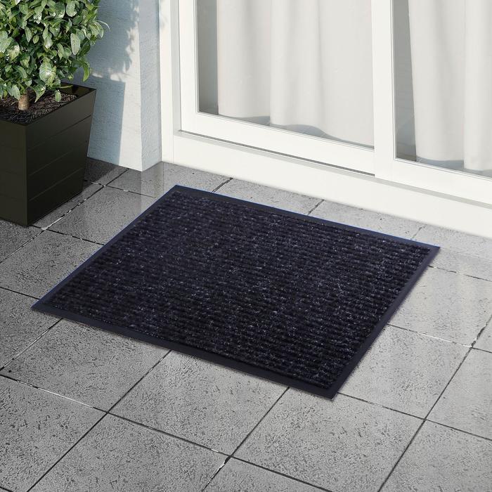Коврик влаговпитывающий, ребристый "Стандарт", цвет черный