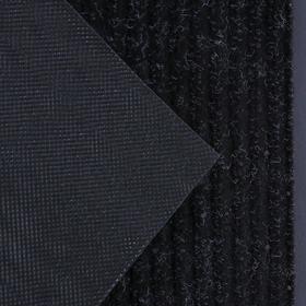 Коврик придверный влаговпитывающий, ребристый, «Стандарт», 50×80 см, цвет чёрный от Сима-ленд