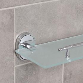 

Полка одинарная, с ограничителем Accoona A11210, 52×12×7 см, стекло