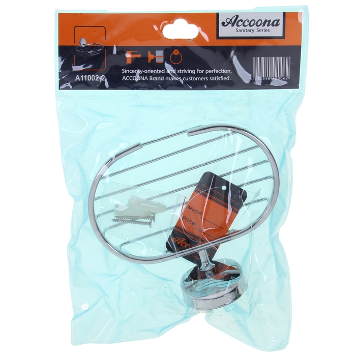 Мыльница настенная Accoona A11002-2, решетка, глубокая, хром