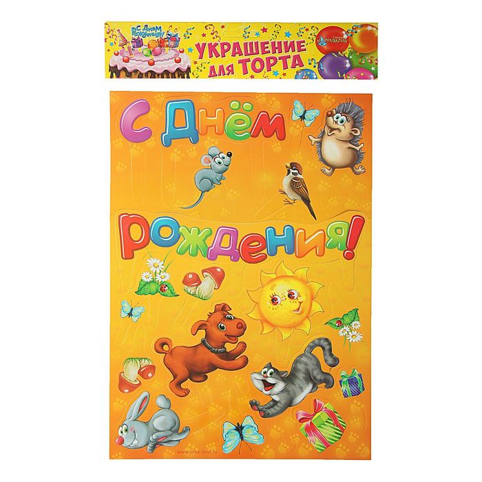 Набор для украшения торта "С Днём рождения!"