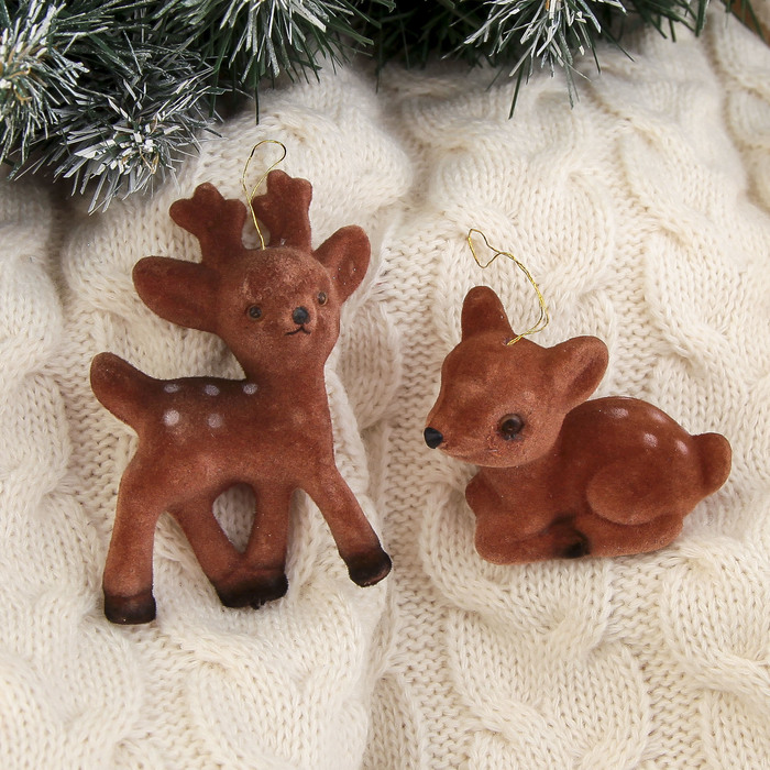 Ёлочная игрушка "Пятнистый олешка" микс