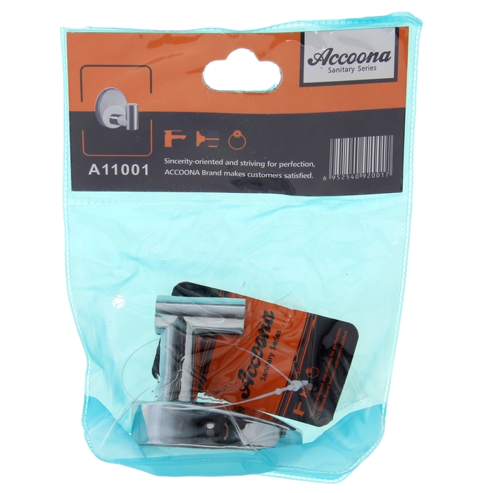 Крючок Accoona A11001, настенный, хром