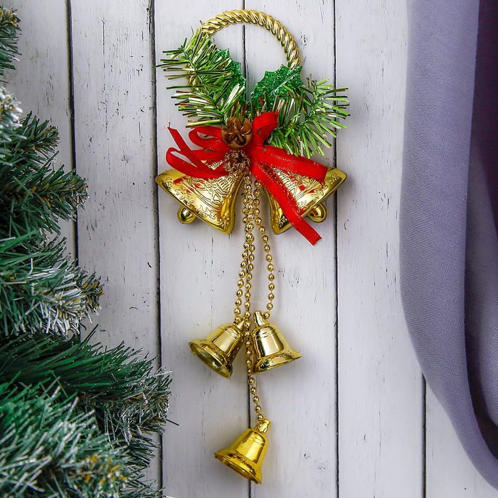 Украшение новогоднее "Колокольчики шишки"