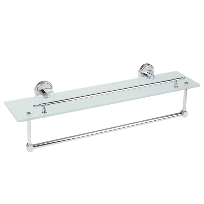 Полка Accoona A11210-4, одинарная, с полотенцедержателем, одинарная, стекло