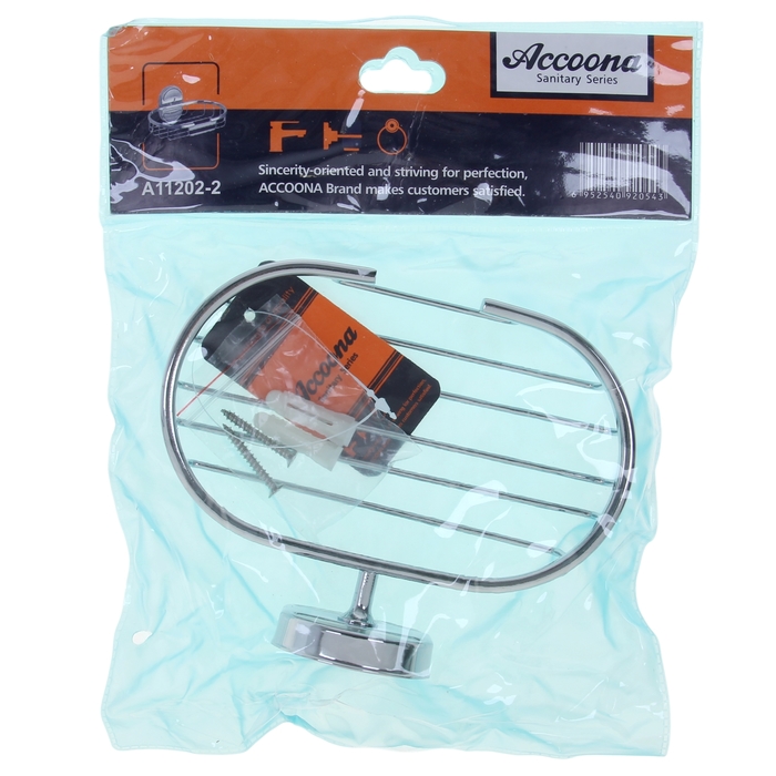 Мыльница настенная Accoona A11202-2, решетка, глубокая хром