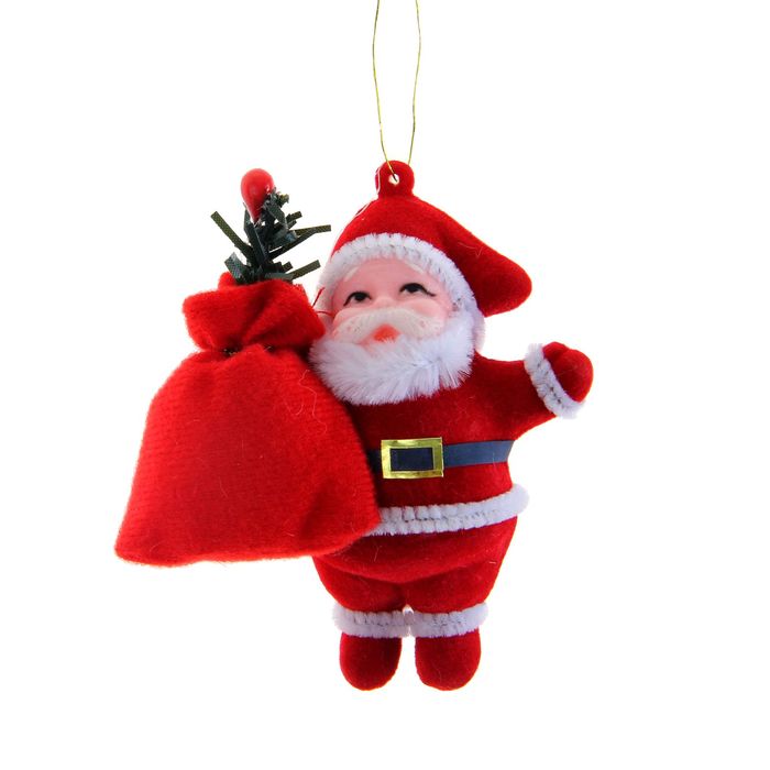 Ёлочная игрушка "Дед Мороз с мешком"