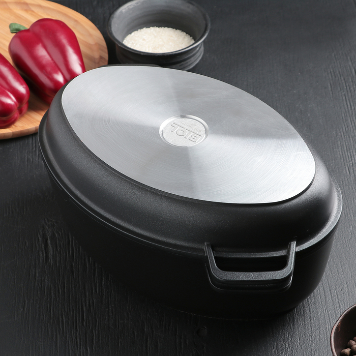 Гусятница 4 л с утолщенным дном и крышкой-сковородой-гриль