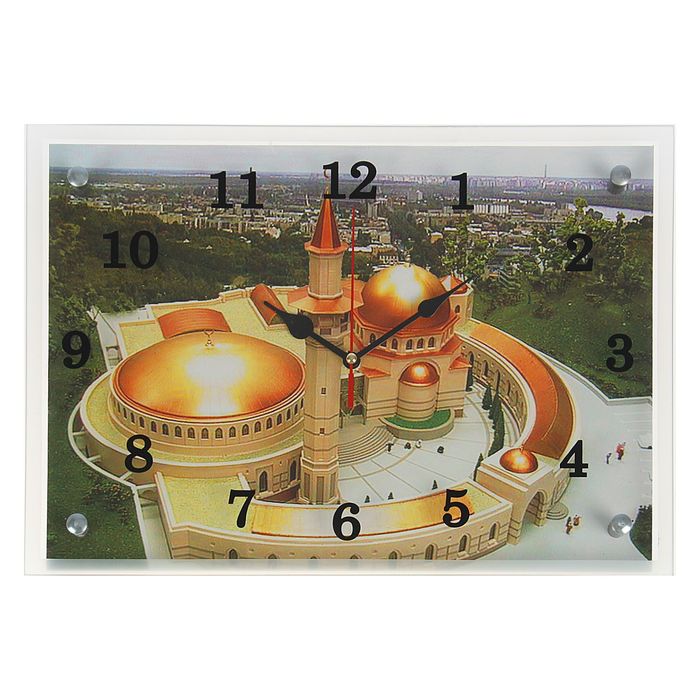 Часы настенные прямоугольные "Соборная мечеть "Ар-Рахма", 25х35 см микс
