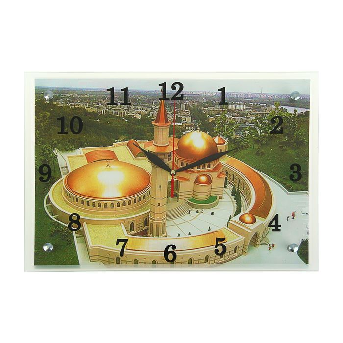 Часы настенные прямоугольные "Соборная мечеть "Ар-Рахма", 25х35 см микс