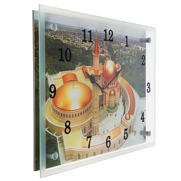 Часы настенные прямоугольные "Соборная мечеть "Ар-Рахма", 25х35 см микс