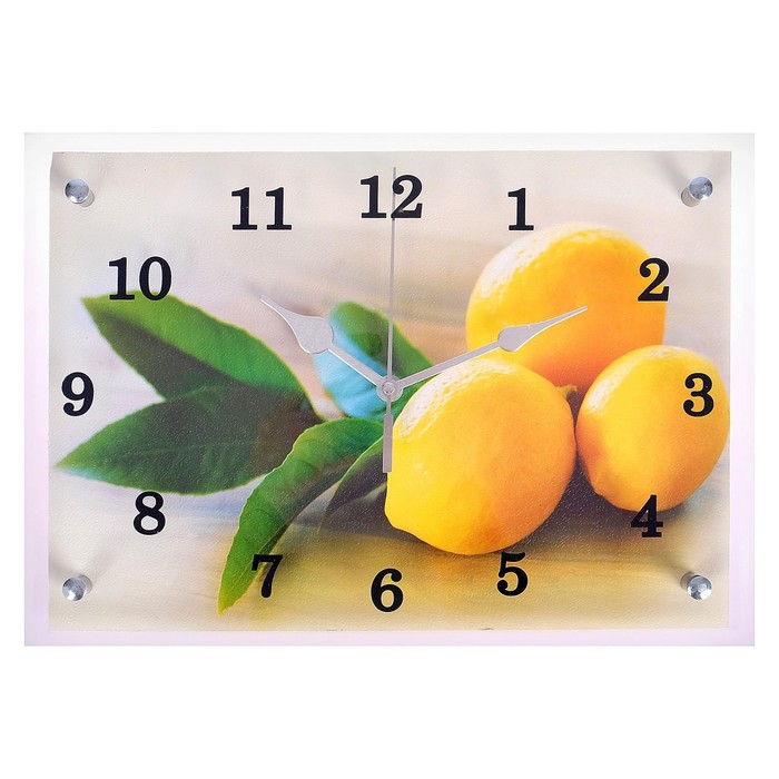 Часы-картина настенные, серия: Кухня, Лимонный аромат, 25х35 см